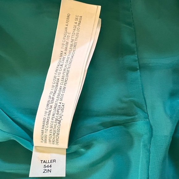 ZARA Trafaluc Teal Zip Front Tailored Blazer Jacket Size M - Picture 13 of 13